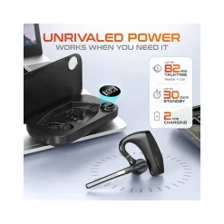 Delton K130 Wireless Noise Canceling Bluetooth Computer Earbud Headset, MS Teams, Black (DBHK130)