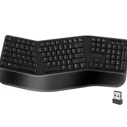Delton KB200 Wireless Ergonomic Keyboard, Black (DKBERG24G8-WB)