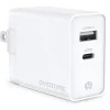 Delton Overtime Charger USB-A/USB-C Wall Charger for Multiple Brands, White (DH2USB2A)