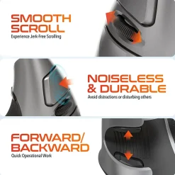 Delton S22 Vertical Wireless Optical 2.4 GHz Mouse, Black (DMERGS22-WB)