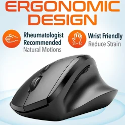 Delton S30 Wireless Optical 2.4 GHz Mouse, Black (DMERGS30-WB)