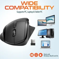 Delton S30 Wireless Optical 2.4 GHz Mouse, Black (DMERGS30-WB)