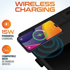 Delton S8/D101 Wireless Optical 2.4 GHz Mouse and Non-Skid Mouse Pad, Black (DMMPADKIT101)