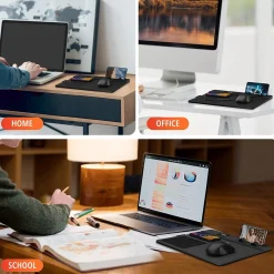 Delton S8/D101 Wireless Optical 2.4 GHz Mouse and Non-Skid Mouse Pad, Black (DMMPADKIT101)