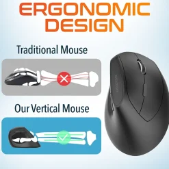 Delton S12P Wireless Optical 2.4 GHz Mouse, Black (DMERGS12P-WB)