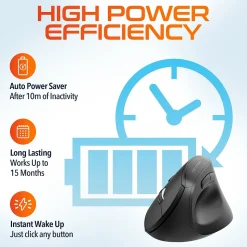 Delton S12P Wireless Optical 2.4 GHz Mouse, Black (DMERGS12P-WB)