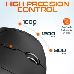 Delton S12P Wireless Optical 2.4 GHz Mouse, Black (DMERGS12P-WB)