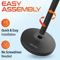 Delton T301 360° Webcam Stand, Camera Stand for Video Calls/Streaming/Recording, Black (DCT301)