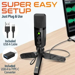 Delton U3000 Noise Canceling Condenser Microphone, Black (DRU3000)