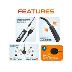 Delton Work Anywhere 10Y Noise Canceling Over-the-Ear Headset Kit (DBND4WRD10Y)