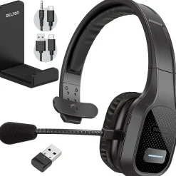 Delton 20X Professional USB-C, 3.5mm Noise Canceling Bluetooth On Ear Headset (DBTHEAD20XBTDLHSAS1)