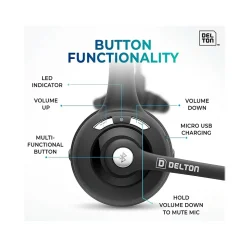 Delton 10X Wireless Noise Canceling Bluetooth Mono On Ear Headset (10XBTDLHSAS1)