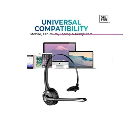 Delton 10X Wireless Noise Canceling Bluetooth Mono On Ear Headset (10XBTDLHSAS1)