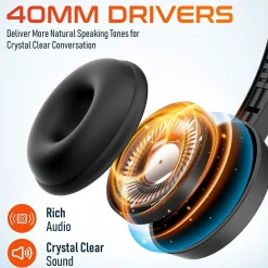 Delton 12Y Noise-Canceling Stereo On-Ear Headset, USB Type-A (DWH12YAC)