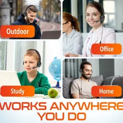 Delton 12Y Stereo On-Ear Computer Headset, USB Type-A (DWH12Y)