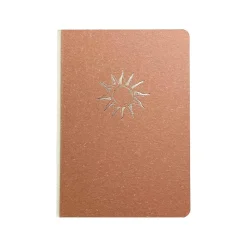 Denik Rise & Shine Hardcover Journal, 5.25" x 7.25", Dotted Ruled, Brown/Rose Gold, 128 Pages (CET569D)