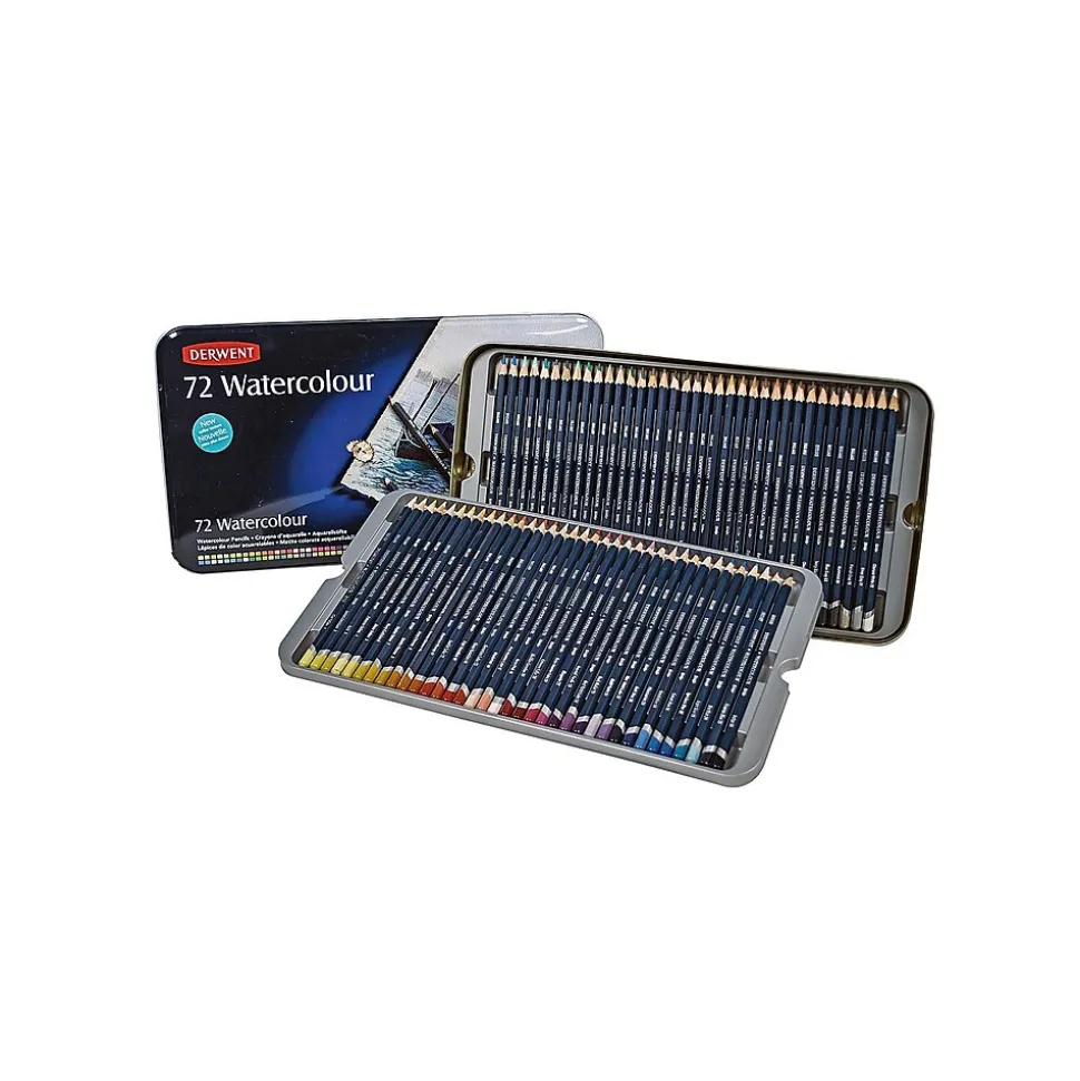 Derwent Watercolor Pencil Sets In Tins Set Of 72 (32889)