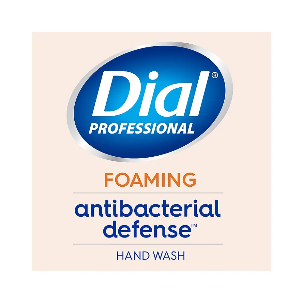 Dial Professional Antibacterial Defense Foaming Hand Soap Refill, Original Scent, 1 Gal., 4/Carton (17000354521)