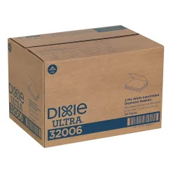 Dixie Ultra Interfold 2-Ply Napkin Dispenser Refill by GP PRO, White, 250 Napkins /Pack, 24/Carton (32006)