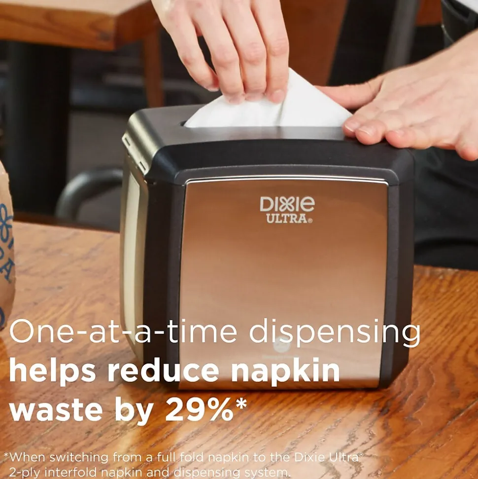 Dixie Ultra Interfold 2-Ply Napkin Dispenser Refill by GP PRO, White, 250 Napkins /Pack, 24/Carton (32006)