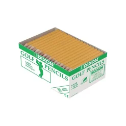 Dixon Golf Pre-Sharpened Wooden Pencil, 2.2mm, #2 Soft Lead, 144/Box (14998)