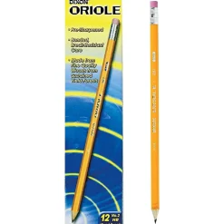 Dixon Oriole Pre-Sharpened Wooden Pencil, 2mm, #2 Soft Lead, Dozen (12886)