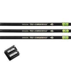 Dixon Tri-Conderoga The World's Most Comfortable Pencil Wooden Pencils, No. 2 Medium Lead, Dozen (22500)