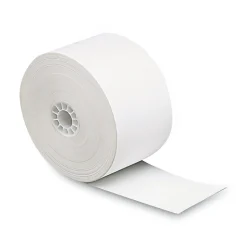 DN PUSH Single-Ply Thermal Paper Rolls, 1-3/4" x 230 ft, White, 10/Pack
