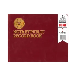 Dome Notary Public Record Book, Red (880)