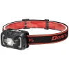 Dorcy 330-Lumen USB Rechargeable Motion Sensor Headlamp, Black/Red (41-4359)
