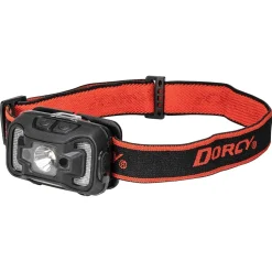 Dorcy 330-Lumen USB Rechargeable Motion Sensor Headlamp, Black/Red (41-4359)