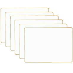 Dowling Magnets Double-Sided Plastic Dry-Erase Whiteboard, 12" x 8.75", 6/Bundle (DO-7200000-6)