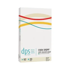DPS by Staples 30% Recycled 8.5" x 14" Multipurpose Paper, 20 lb., 92 Brightness, 5000/Carton