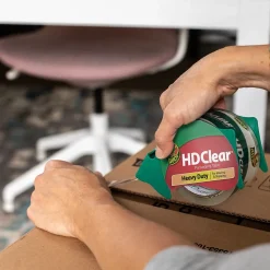 Duck HD Clear Heavy Duty Packing Tape, 3