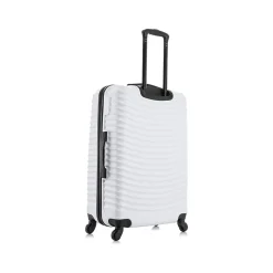 DUKAP Adly 3-Piece Hardside Spinner Luggage Set, White (DKADLSML-WHI)