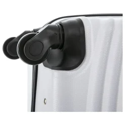 DUKAP Adly 3-Piece Hardside Spinner Luggage Set, White (DKADLSML-WHI)