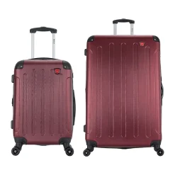 DUKAP Intely 2-Piece Hardside Spinner Luggage Set, TSA Checkpoint Friendly, Wine (DKINT0SM-WIN)