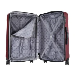 DUKAP Intely 2-Piece Hardside Spinner Luggage Set, TSA Checkpoint Friendly, Wine (DKINT0SM-WIN)