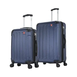 DUKAP Intely 2-Piece Hardside Spinner Luggage Set, TSA Checkpoint Friendly, Blue (DKINT0SM-BLU)