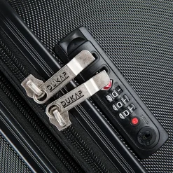 DUKAP Intely 2-Piece Hardside Spinner Luggage Set, TSA Checkpoint Friendly, Black (DKINT0SM-BLK)