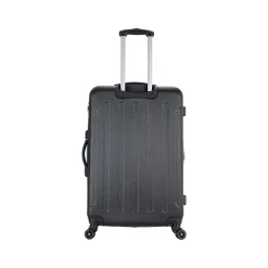 DUKAP Intely 3-Piece Hardside Spinner Luggage Set, TSA Checkpoint Friendly, Black (DKINTSML-BLK)