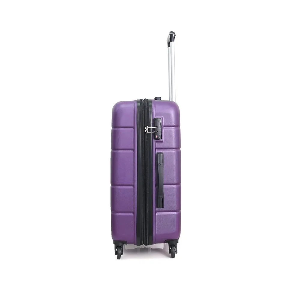 DUKAP Rodez 20" Hardside Carry-On Suitcase, 4-Wheeled Spinner, TSA Checkpoint Friendly, Purple (DKROD00S-PUR)
