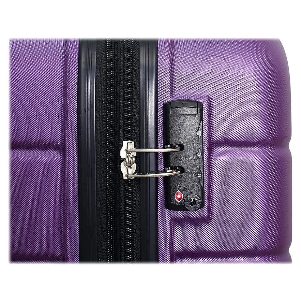 DUKAP Rodez 20" Hardside Carry-On Suitcase, 4-Wheeled Spinner, TSA Checkpoint Friendly, Purple (DKROD00S-PUR)