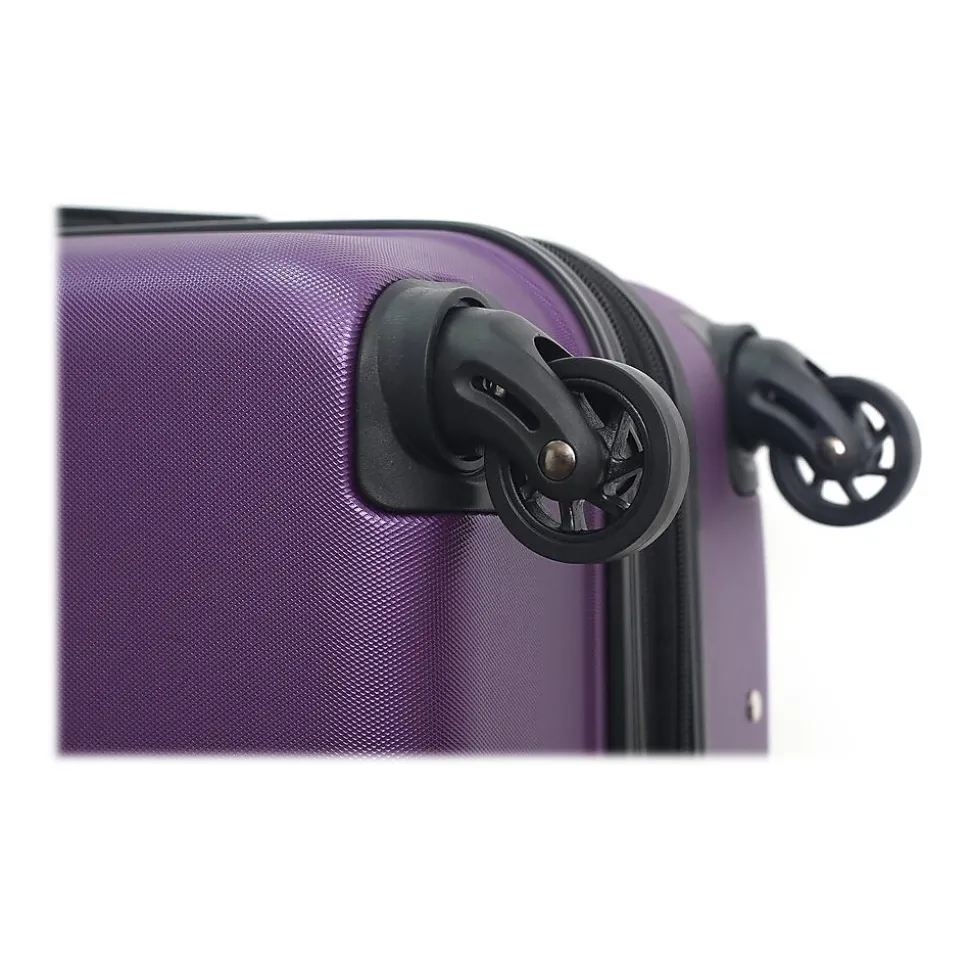 DUKAP Rodez 20" Hardside Carry-On Suitcase, 4-Wheeled Spinner, TSA Checkpoint Friendly, Purple (DKROD00S-PUR)