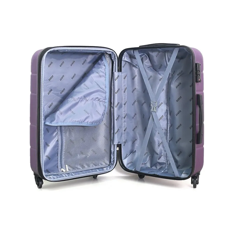 DUKAP Rodez 20" Hardside Carry-On Suitcase, 4-Wheeled Spinner, TSA Checkpoint Friendly, Purple (DKROD00S-PUR)