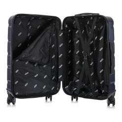 DUKAP Sense 3-Piece Hardside Spinner Luggage Set, Blue (DKSENSML-BLU)