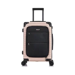 DUKAP Tour 20" Hardside Carry-On Suitcase, 4-Wheeled Spinner, TSA Checkpoint Friendly, Champagne (DKTOU00S-CHA)