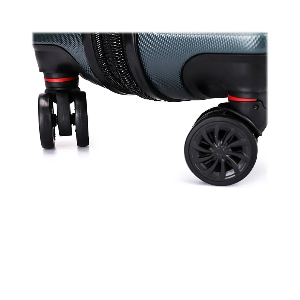 DUKAP Zonix 20" Hardside Carry-On Suitcase, 4-Wheeled Spinner, Green (DKZON00S-GRE)