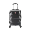DUKAP Zonix 20" Hardside Carry-On Suitcase, 4-Wheeled Spinner, Black (DKZON00S-BLK)