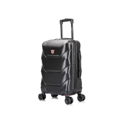 DUKAP Zonix 20" Hardside Carry-On Suitcase, 4-Wheeled Spinner, Black (DKZON00S-BLK)